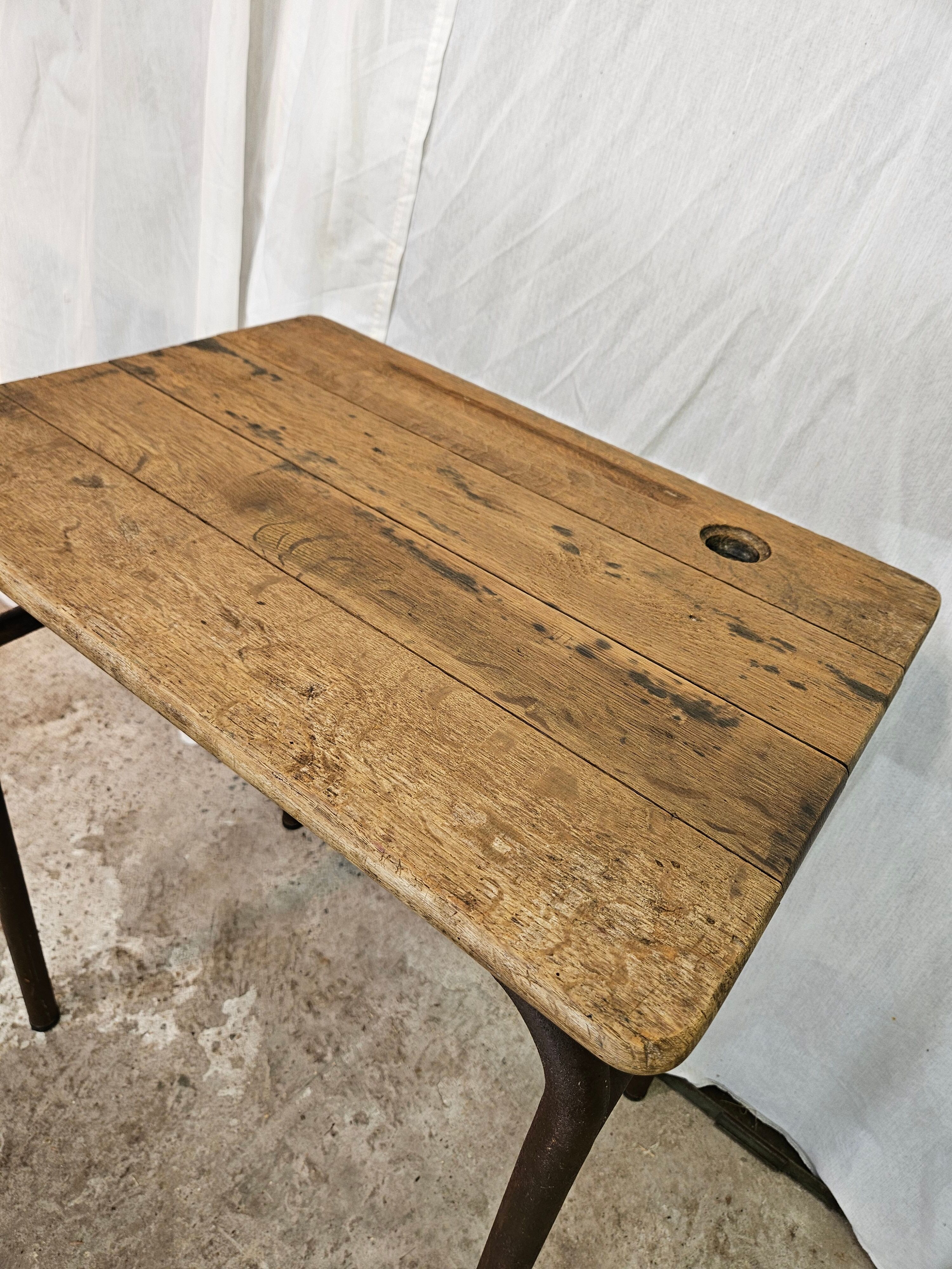 School desk 1950 one place adult size with locker