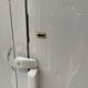 Blue patinated workshop furniture locker room