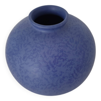 Vase Boule bleu en céramique diamètre 19cm