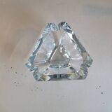 Grand cendrier triangulaire en cristal