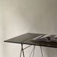 Large smoked glass and chrome metal desk, Sauze design 1970.