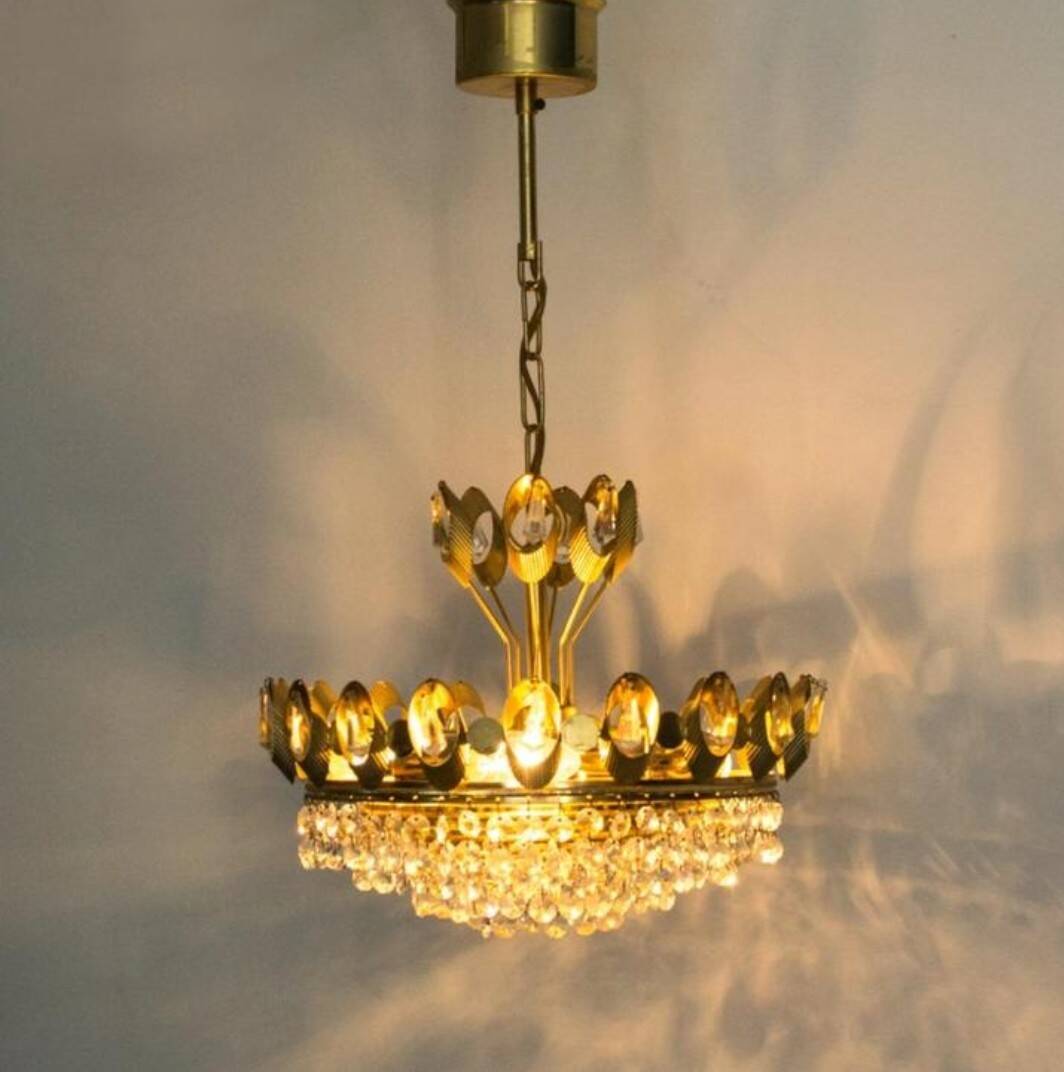 Lampe à suspension  vintage Palwa .