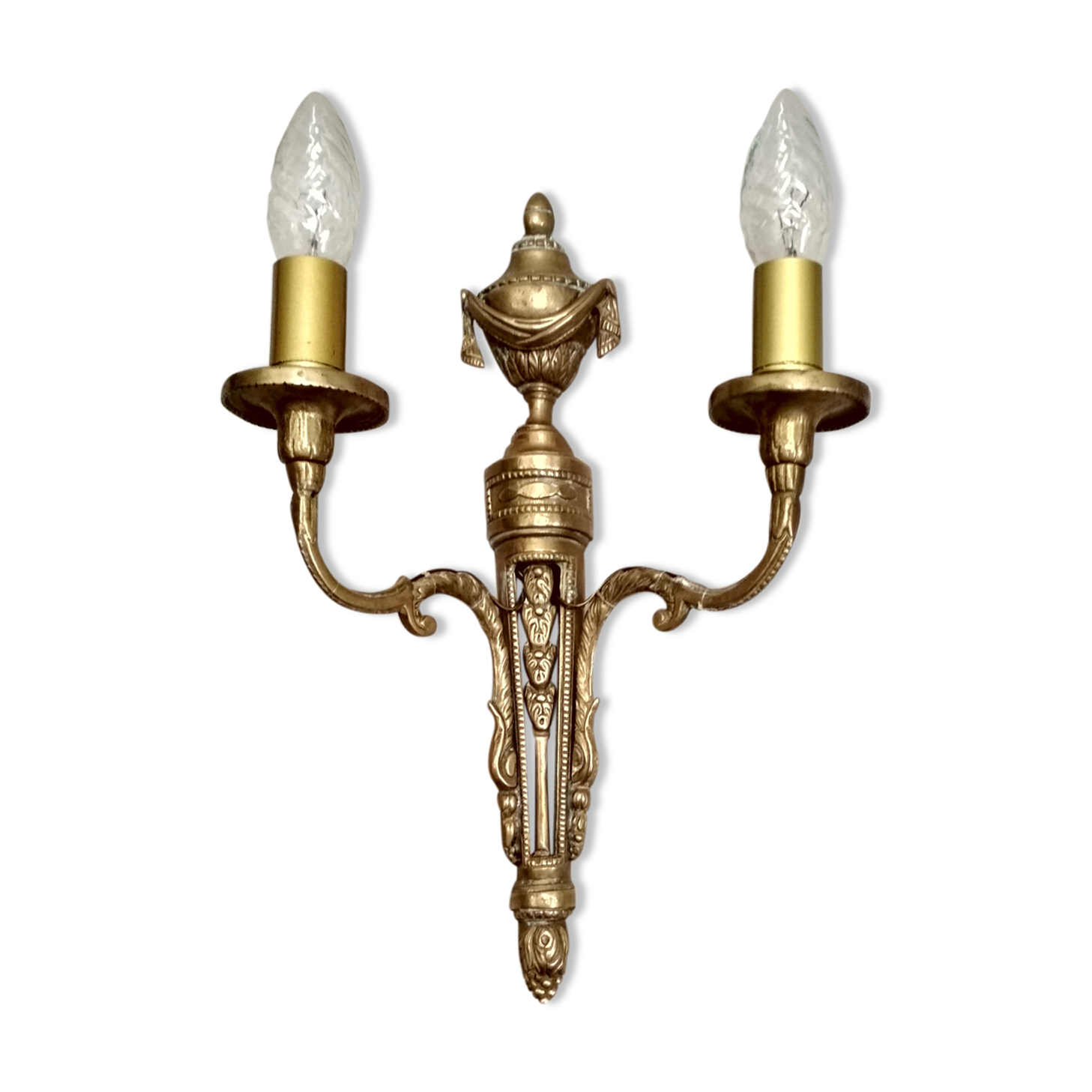 Old Wall Sconce bronze two torches style Napoleon III