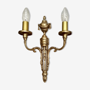 Old Wall Sconce bronze two torches style Napoleon III