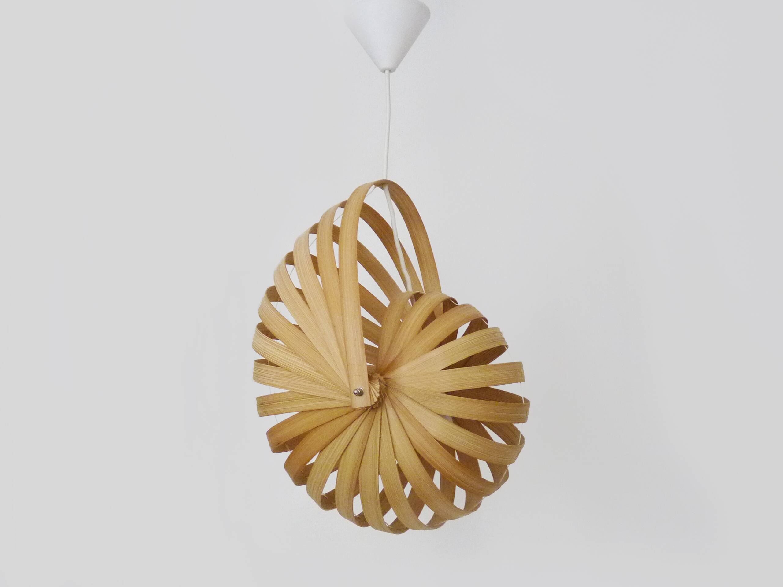 Nautilus pendant light made of wooden slats, 2000s