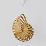 Nautilus pendant light made of wooden slats, 2000s