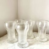 Lot de 5 verres vintage Rosenthal « Twist » Studio Line, Allemagne, années 1970