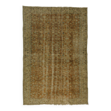 One-of-a-kind turkish handwoven vintage rug - rustic vintage charm 256x 169