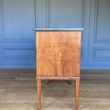 Chest of drawers two drawers restoration black marble heads of lions XIX century