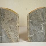 Pair of art deco marble bookends
