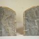 Pair of art deco marble bookends