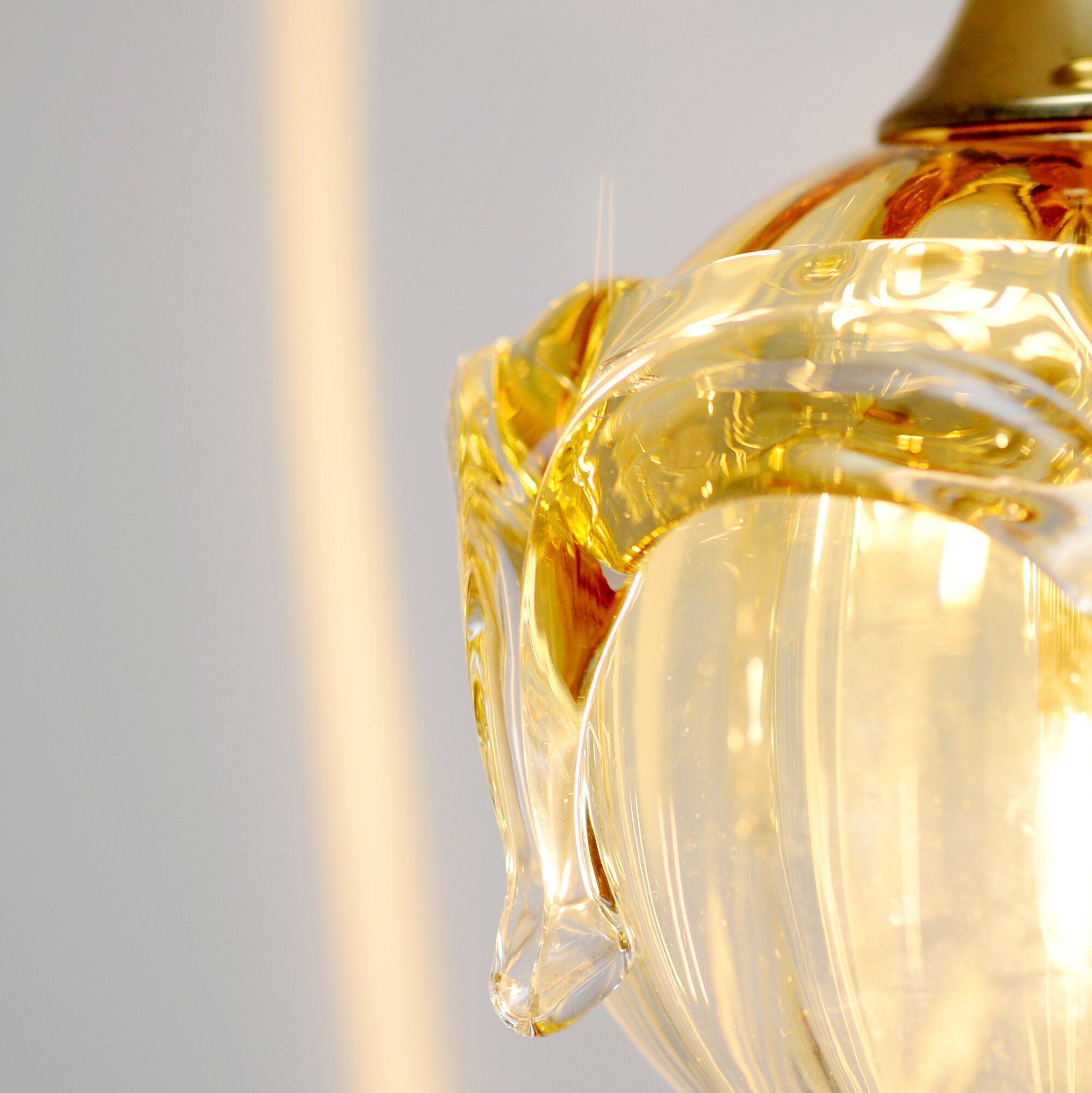 Glass Doria lamp, Germany 1970s