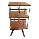Rotating floor bookshelf