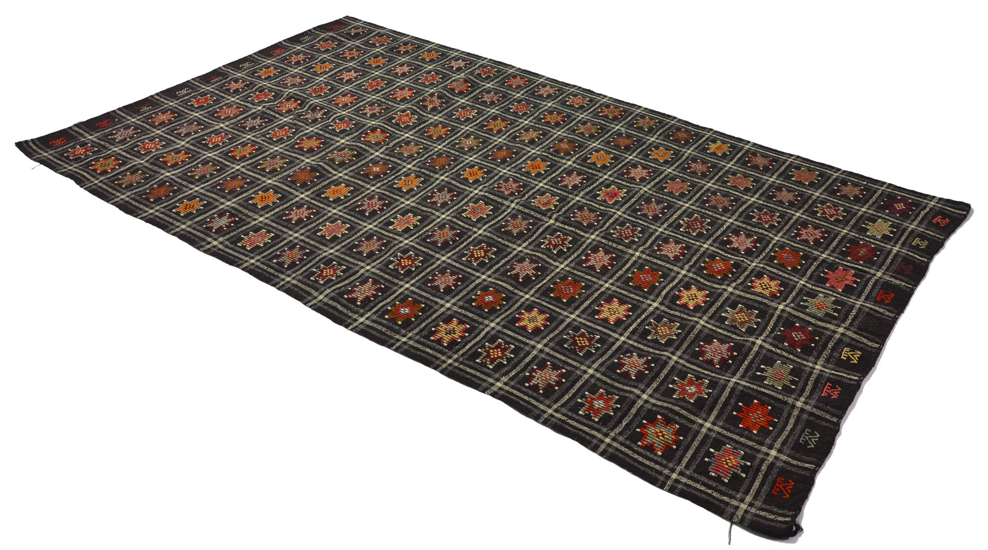Anatolian handmade kilim rug 338 cm x 185 cm