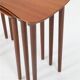 Set of 3 asymmetrical teak nesting tables / side tables / Mid Century Danish Modern Design / 1950s / 1960s