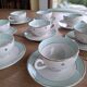 Vintage white and aqua tea service - gold trim - Luneville
