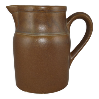 Vintage stoneware pitcher by the Digoin factory, France