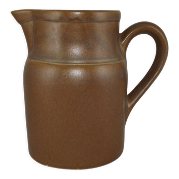 Vintage stoneware pitcher by the Digoin factory, France