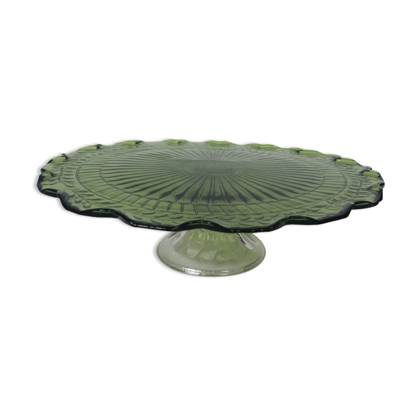 Cake display dish or pie on foot