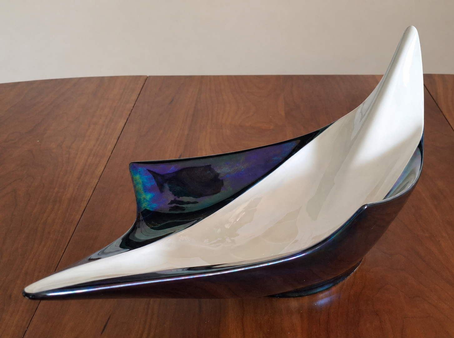 Vintage White and Blue Verceram Fruit Bowl