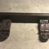Brutalist mahogany shelf