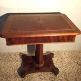 Work table desk 19th century inlaid walnut maple rosewood