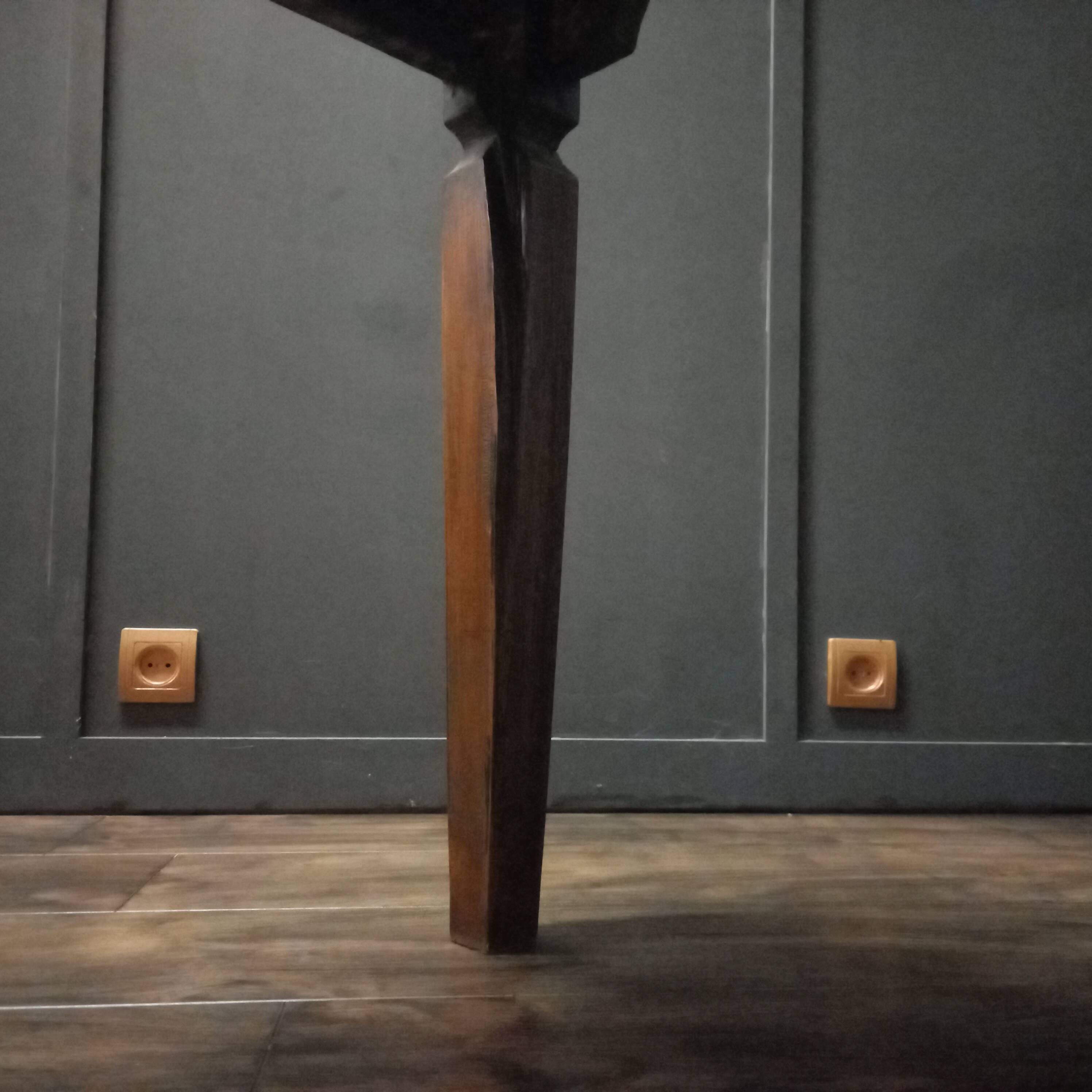 Table de ferme française antique en bois fruitier