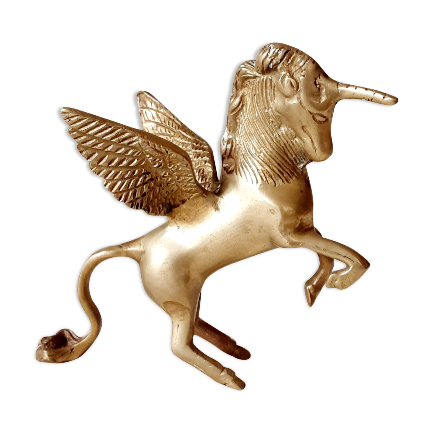 Bronze unicorn figure