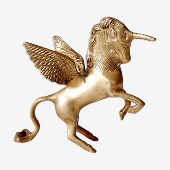 Bronze unicorn figure