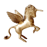 Bronze unicorn figure