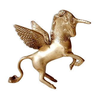 Bronze unicorn figure