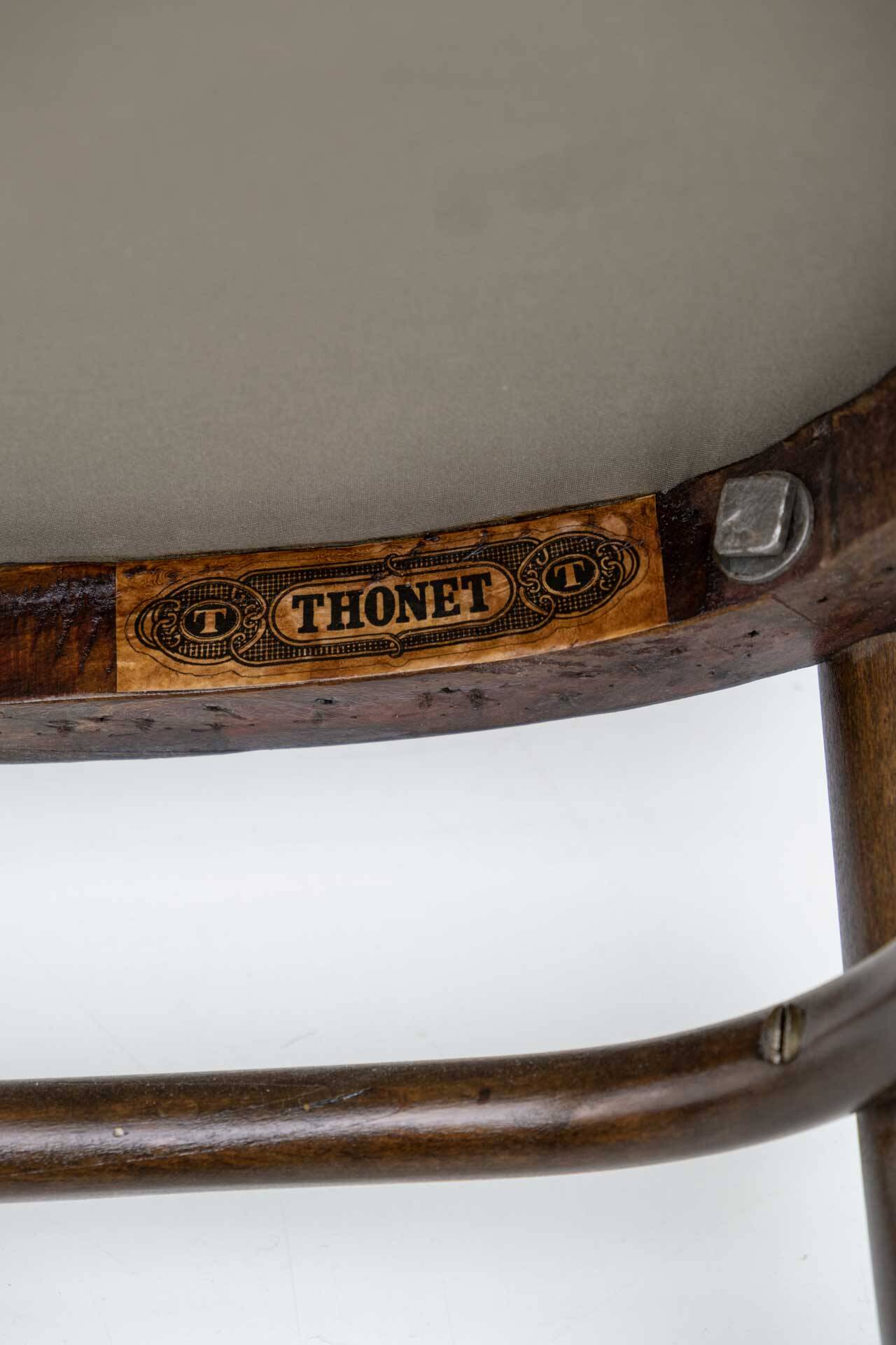 Thonet Austrian Curved Wood Armrests Chair, 1920s