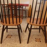 Set of 2 original signed Scandinavian chairs