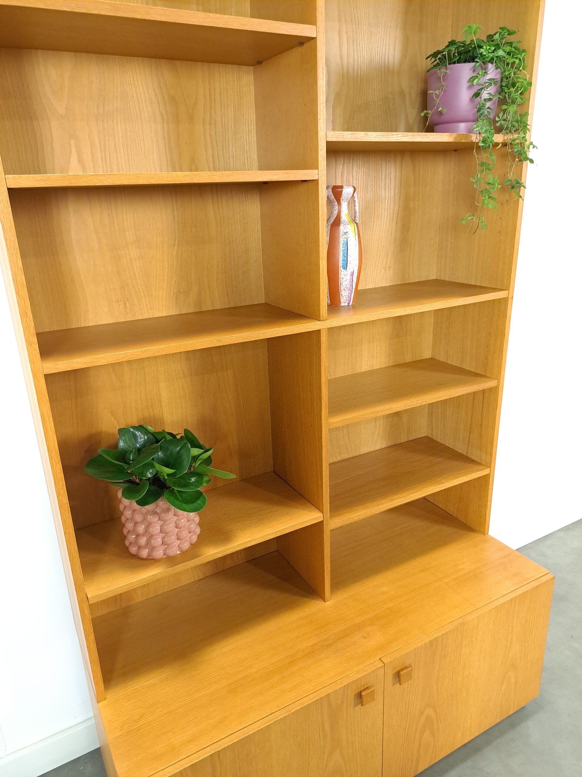 Tall LP bookcase with shelves from Sweden