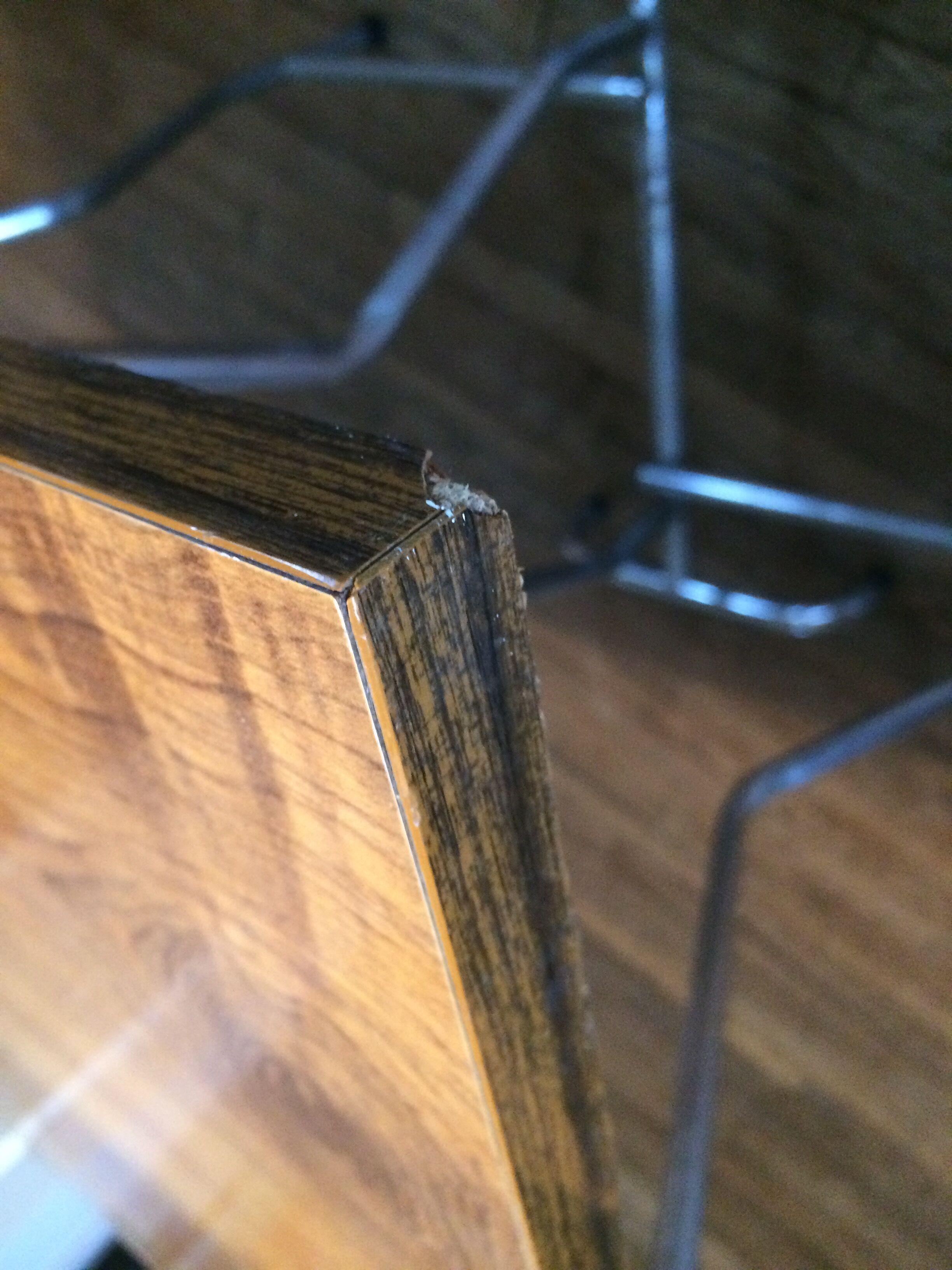 Formica table with folding flaps