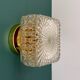 Vintage square glass globe wall/ceiling light.