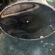 Black opaline ball lamp Art Deco
