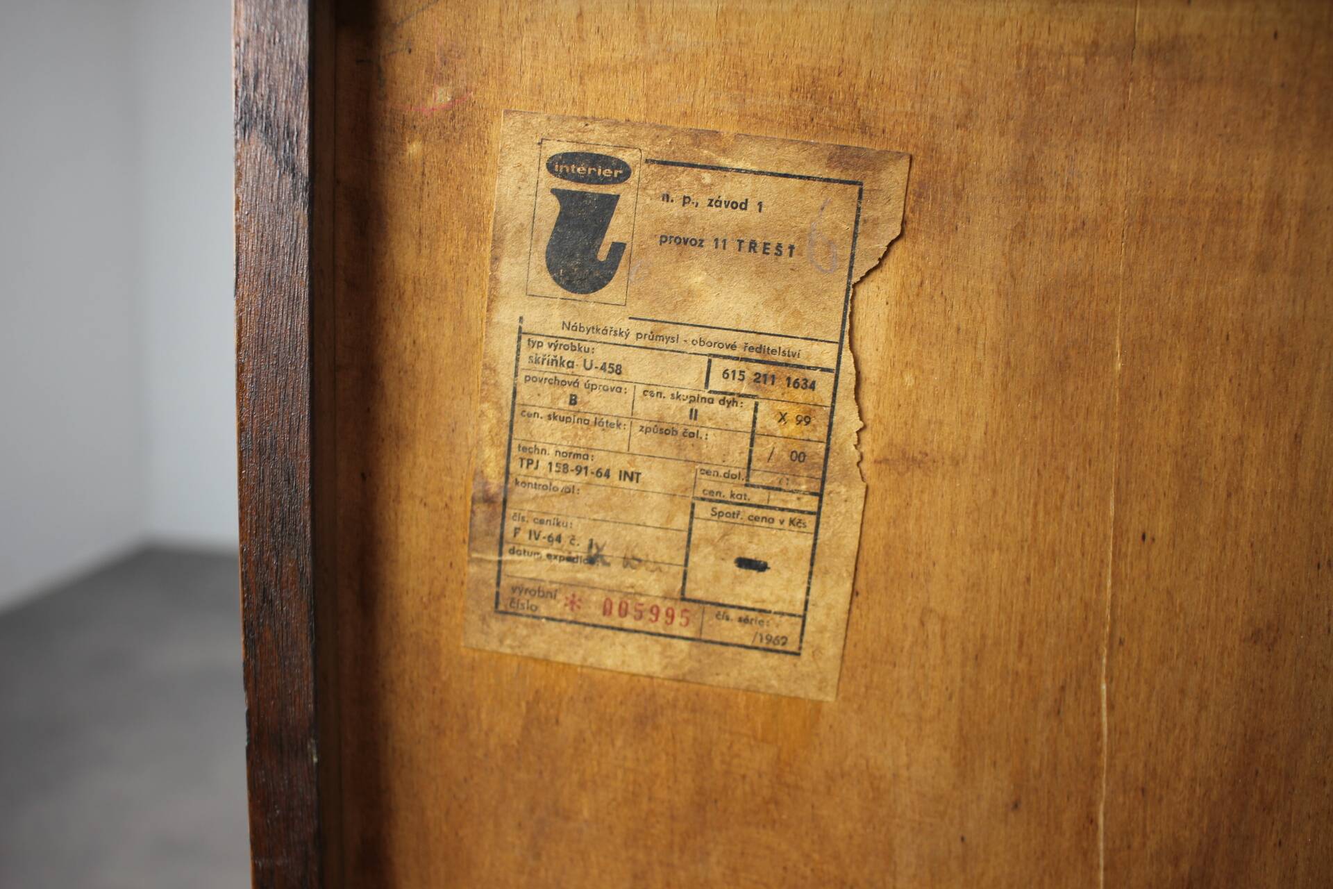 Oak chest of drawers from the 1960s by Jiri Jiroutek, Czechoslovakia