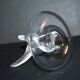 Lalique ashtray dish bird dove in frosted crystal and signed