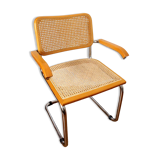 B64 armchair in wood and cane after Marcel Breuer