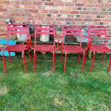 Old metal bistro chairs