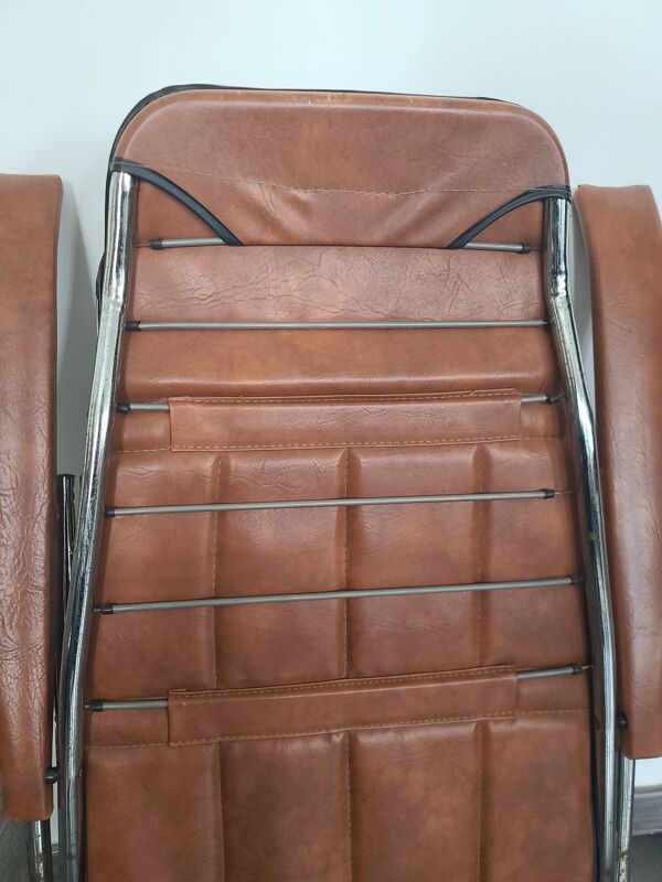 Fauteuil pliant maule marga design italien vintage année 70s