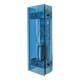 Veca blue wall light, beveled glass, italy 1970
