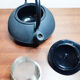 Japanese teapot in black cast iron