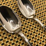 Pair of small silver-plated spoons from Christofle, Malmaison model