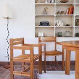 Vintage straw armchair