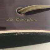 The vintage dolphin ceramic lamp