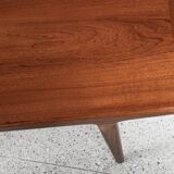 Midcentury rectangular extendable dining table in teak by Johannes Andersen for Uldum 1960s