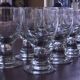 Série de 10 coupes / verres à eau en cristal artisanaux.