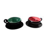 Set vintage saucer cups